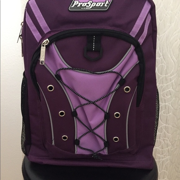 Backpack Purple & Black Prosport BNWT - Picture 5 of 5